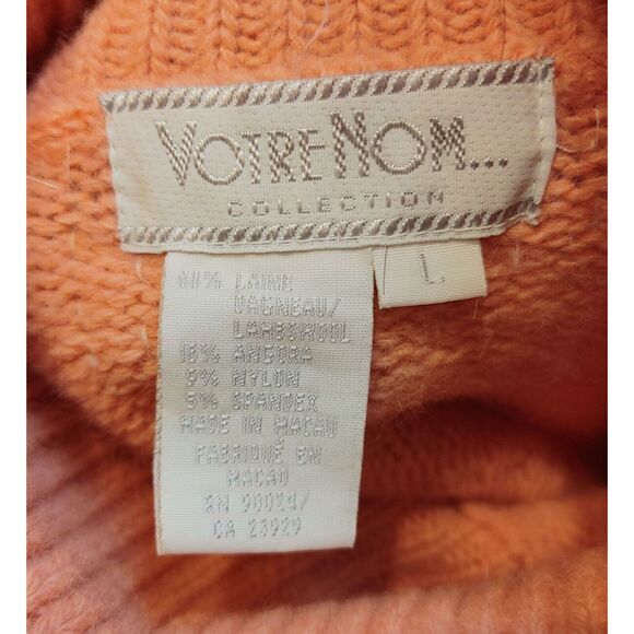 Votre Nom Collection Multicolor Clear Sequin Sweater Size L Ombre Lambswool - Picture 3 of 3